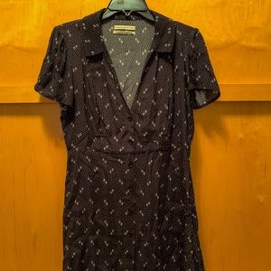 Black and white collared dress